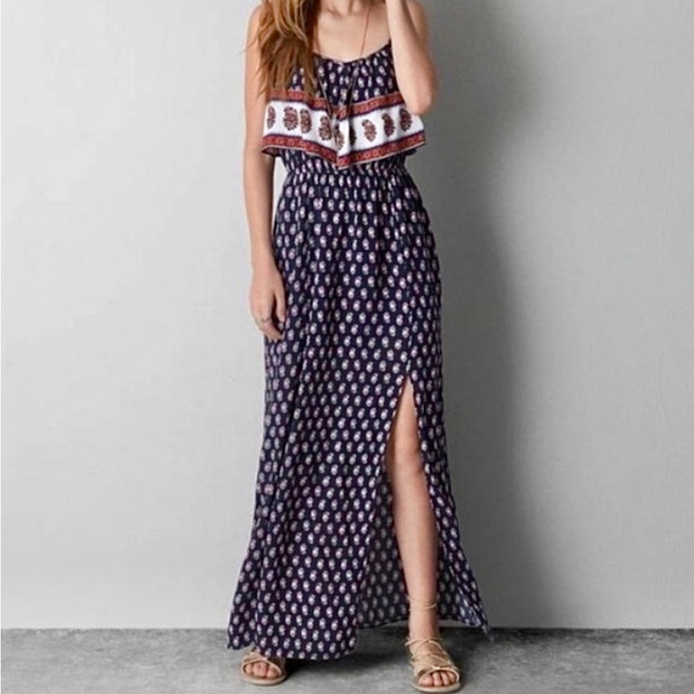 American Eagle patriotic maxi dress